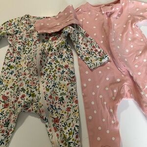 Carter's Pink and White Polka Dot Onesie